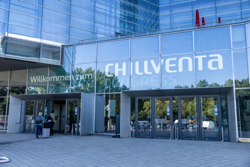 Ingresso del congresso Chillventa 2026 a Norimberga con l’insegna della manifestazione